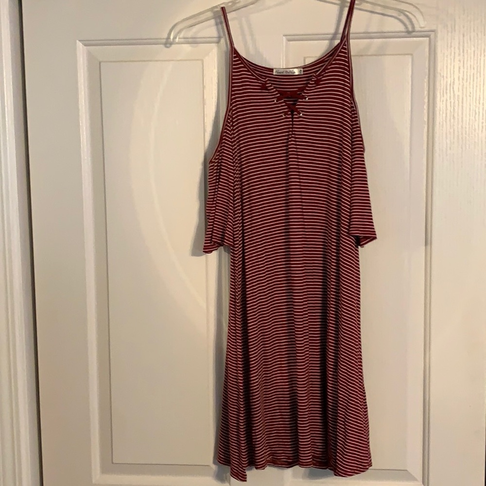 Red stripe dress